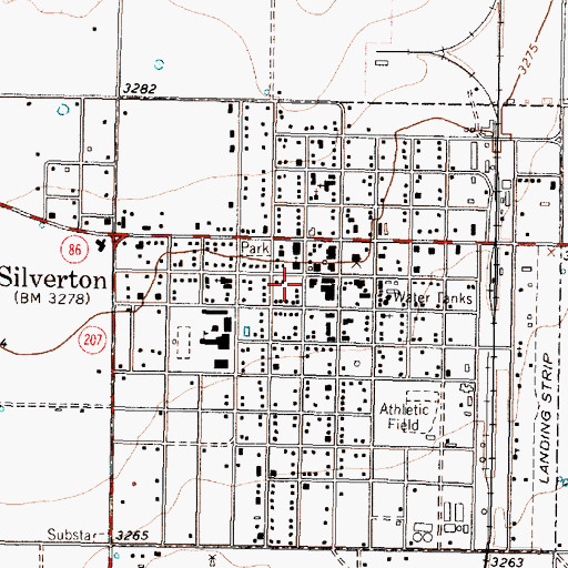 Topographic Map of Silverton Volunteer Ambulance Service, TX