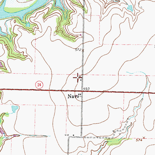 Topographic Map of Aubrey Area Ambulance Station 2, TX