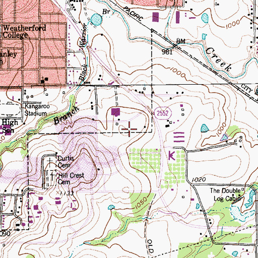 Topographic Map of Life Care Emergency Medical Services, TX