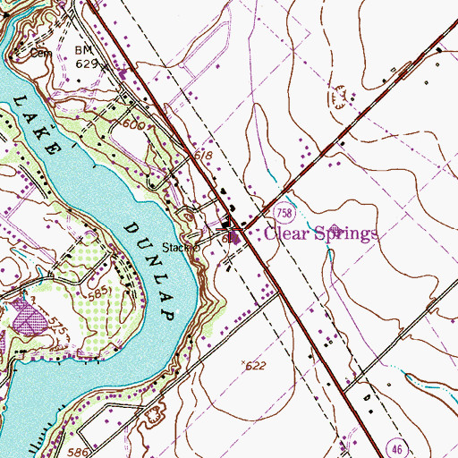Topographic Map of SouthernCross Ambulance Service, TX