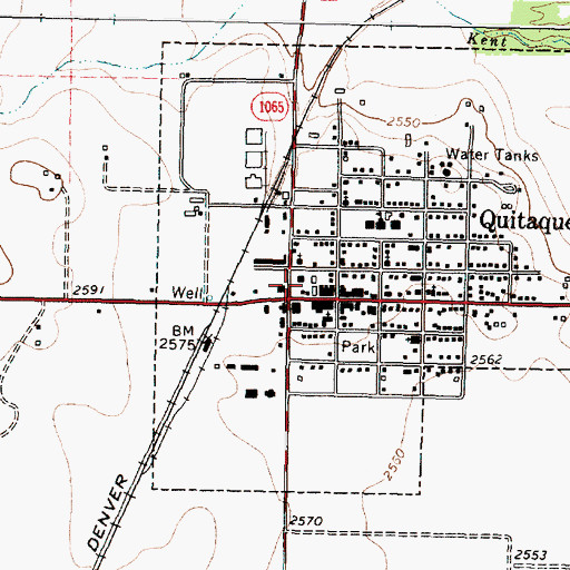 Topographic Map of Quitaque Ambulance Service, TX