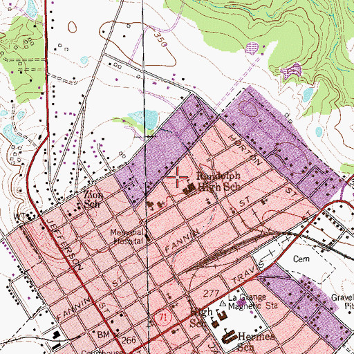 Topographic Map of Air Evac 47, TX