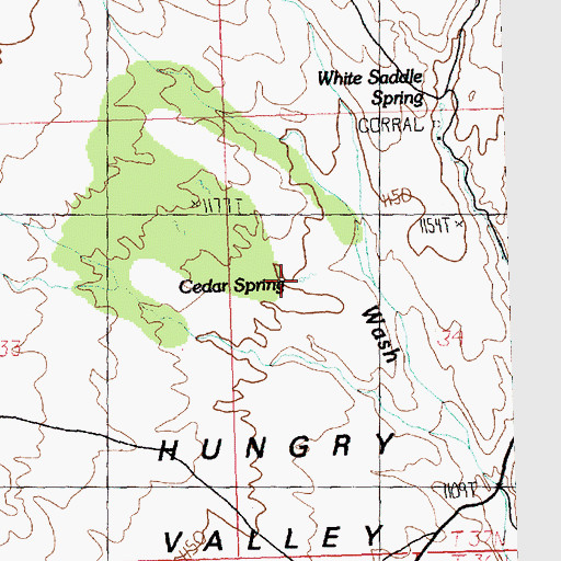 Topographic Map of Cedar Spring, AZ