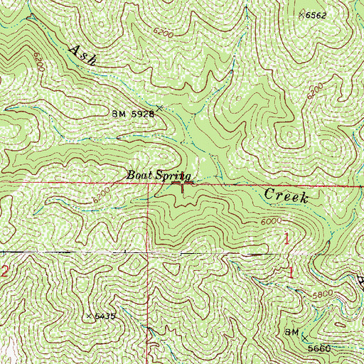 Topographic Map of Boat Spring, AZ