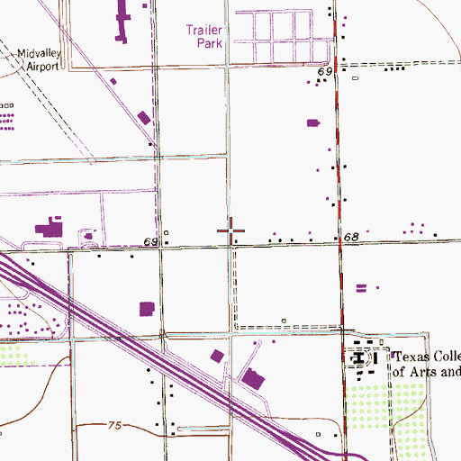 Topographic Map of Rio Valley Emergency Medical Service, TX