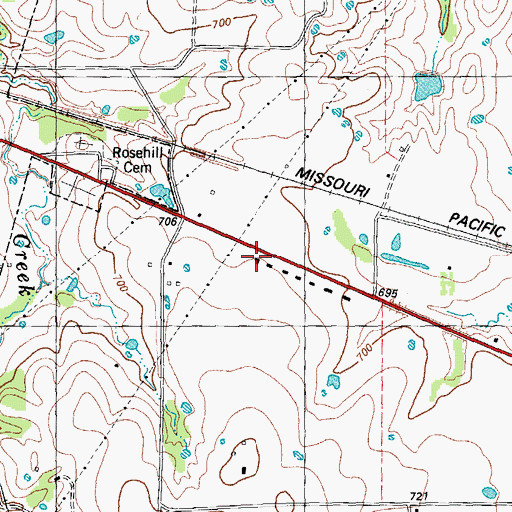 Topographic Map of Bells - Savoy Emergency Medical Services, TX