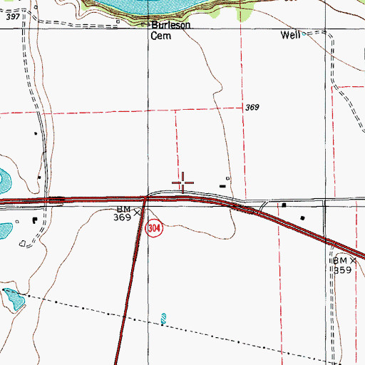 Topographic Map of MetroCare Services Austin, TX