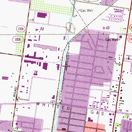 Topographic Map of Oxygen Ambulance Service, TX