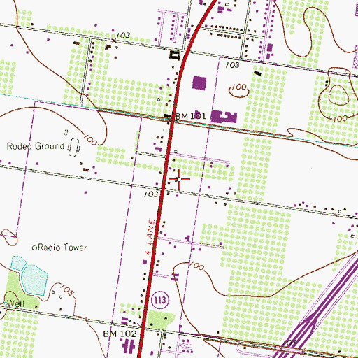 Topographic Map of Vital Line Pre - Hospital Care Services, TX