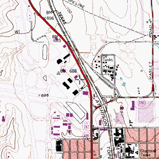 Topographic Map of Lifeguard Aeromed, TX