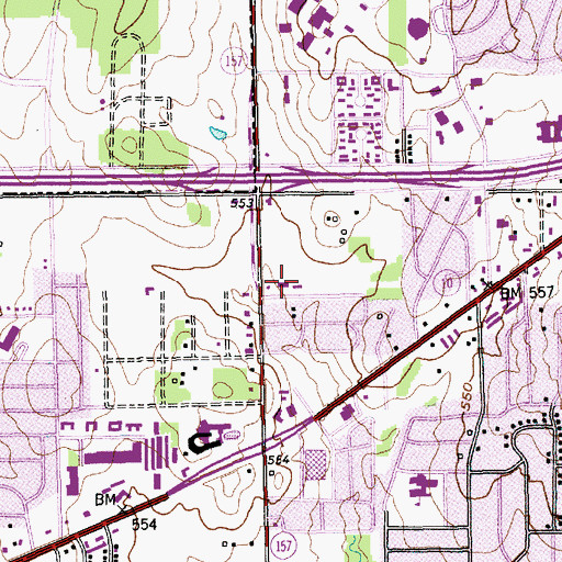 Topographic Map of Ameritech Mobile Medical Systems, TX