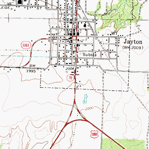Topographic Map of Kent County Emergency Medical Services, TX