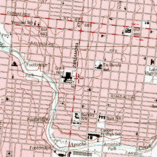 Topographic Map of Esterella Medical Masters, TX