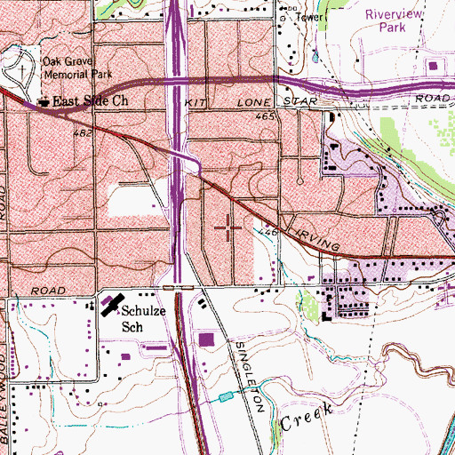 Topographic Map of MedCare Medical Service, TX