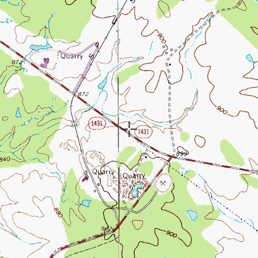 Topographic Map of Marble Falls Area Emergency Medical Services Satellite Station, TX