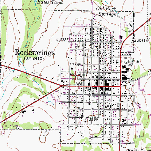 Topographic Map of Edwards County Emergency Medical Services, TX