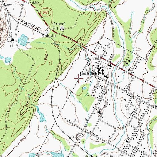 Topographic Map of Marble Falls Area Emergency Medical Services, TX