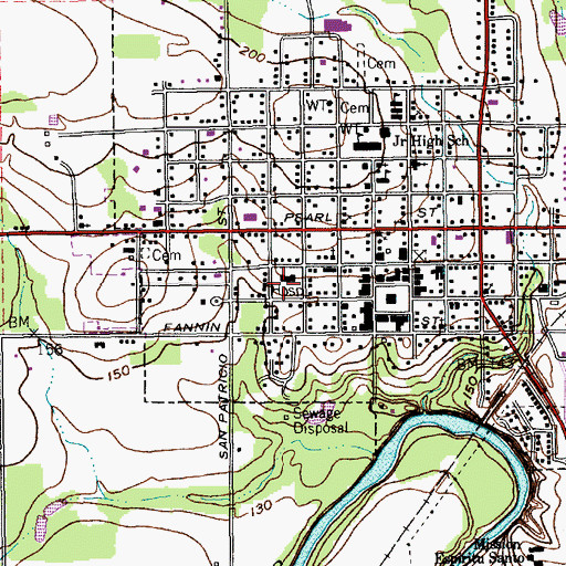Topographic Map of Goliad County Emergency Medical Services, TX