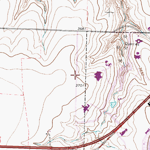 Topographic Map of LifeStar Ambulance, TX