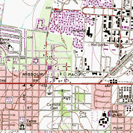 Topographic Map of Medical Ambulance Services, TX