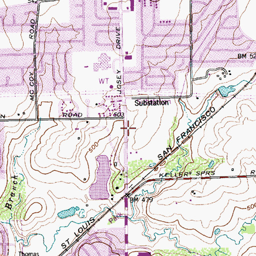 Topographic Map of First Choice Emergency Medical Services, TX