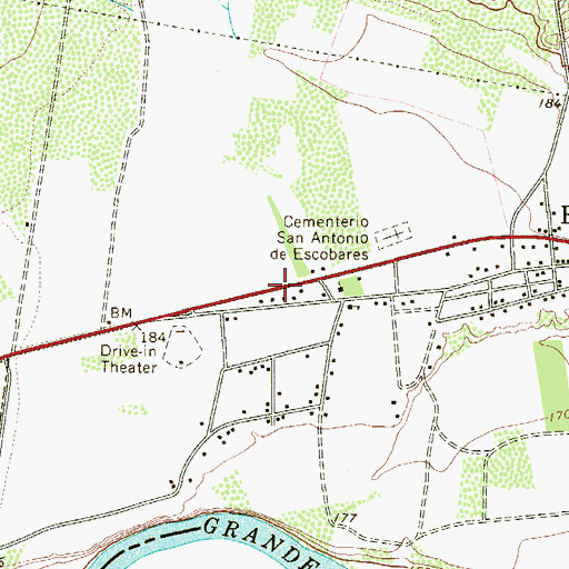 Topographic Map of South Texas LifeStar Ambulance Service, TX