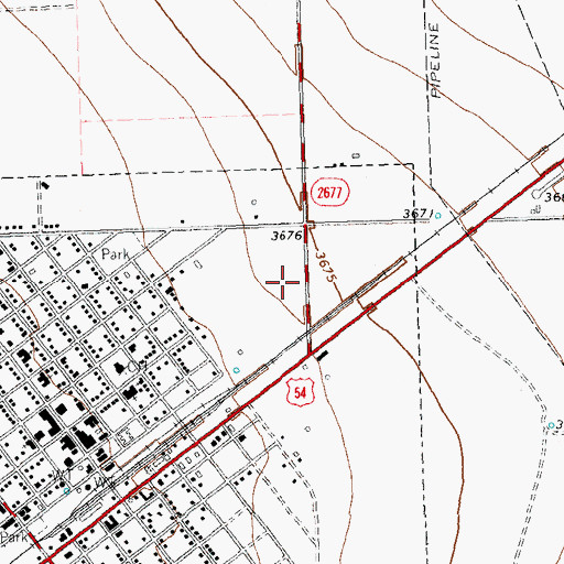 Topographic Map of Stratford Emergency Medical Service, TX