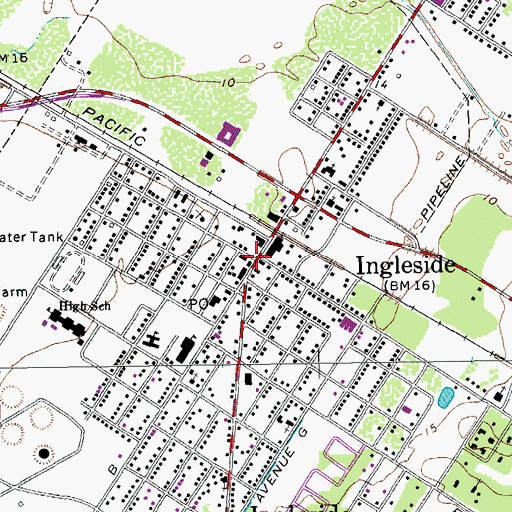 Topographic Map of Tri - County Emergency Medical Services, TX