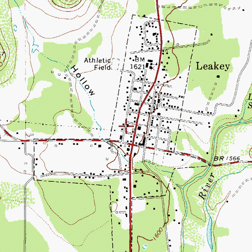 Topographic Map of Frio Canyon Emergency Medical Service, TX