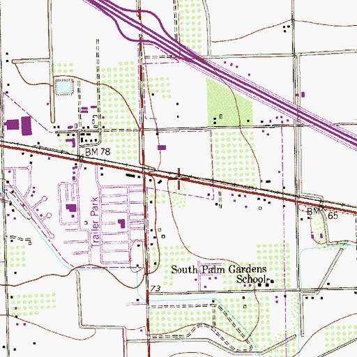 Topographic Map of Mobile Emergency Medical Service, TX