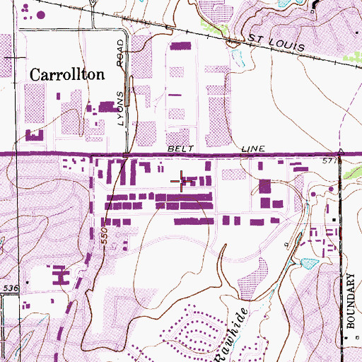 Topographic Map of Secure Ambulance, TX
