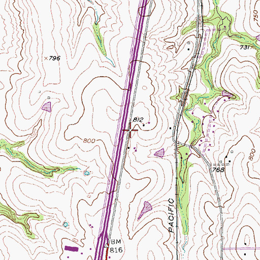 Topographic Map of Air Evac Lifeteam, TX