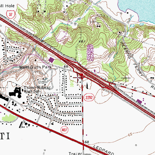 Topographic Map of Mercury Emergency Medical Service, TX