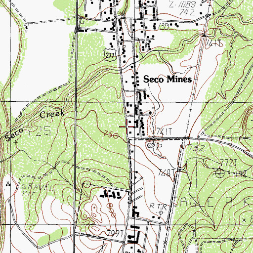 Topographic Map of Eagle Pass Ambulance, TX