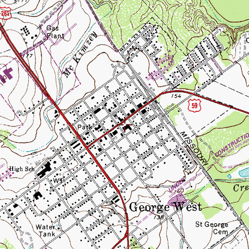 Topographic Map of Live Oak County Station 1, TX