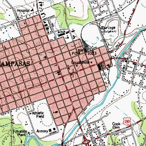 Topographic Map of Capital Ambulance, TX