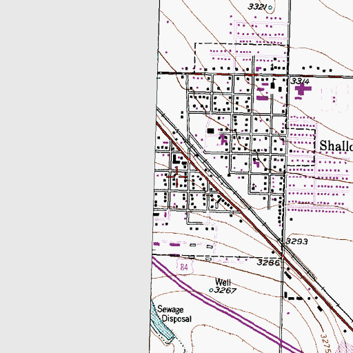 Topographic Map of Shallowater Emergency Medical Services, TX