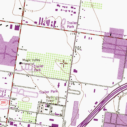 Topographic Map of Transpro, TX