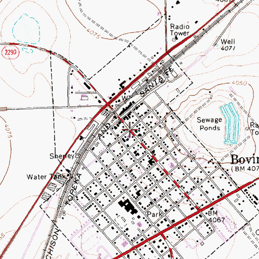 Topographic Map of Bovina Emergency Medical Services, TX