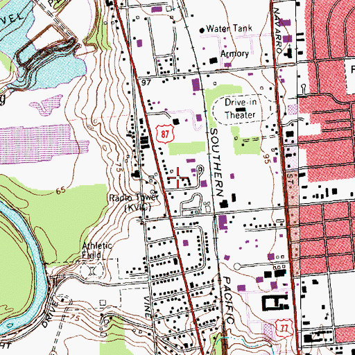 Topographic Map of Regional Ambulance Service, TX