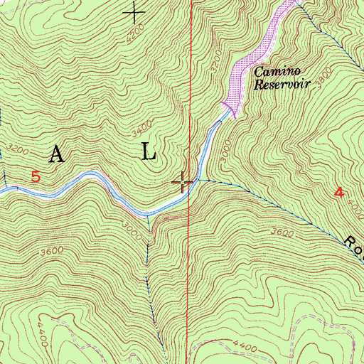 Topographic Map of Round Tent Canyon, CA
