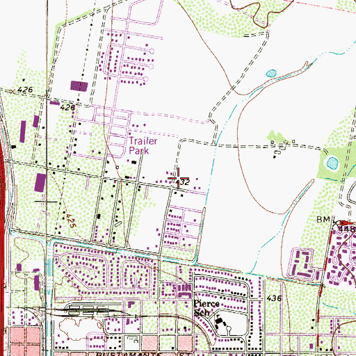 Topographic Map of Laredo Critical Care Ambulance Service, TX