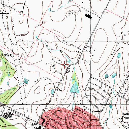 Topographic Map of Travis County Search and Rescue Team, TX