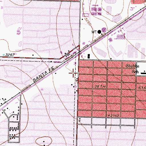 Topographic Map of South Plains Emergency, TX