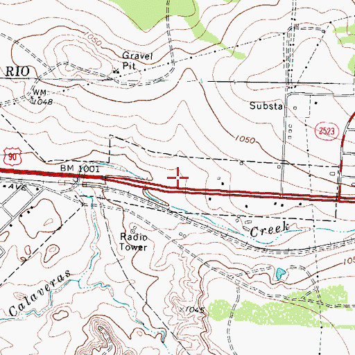 Topographic Map of Amistad Ambulance Transports, TX