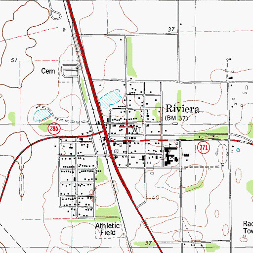 Topographic Map of American Medical Response, TX
