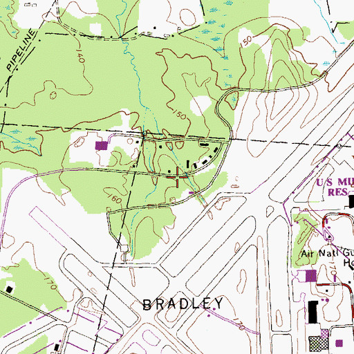 Topographic Map of Commission on Fire Prevention and Control Connecticut Fire Academy, CT