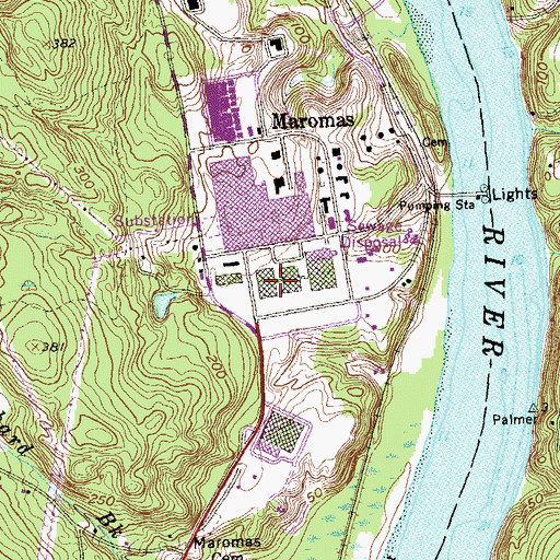 Topographic Map of Pratt and Whitney Fire Department Middletown, CT