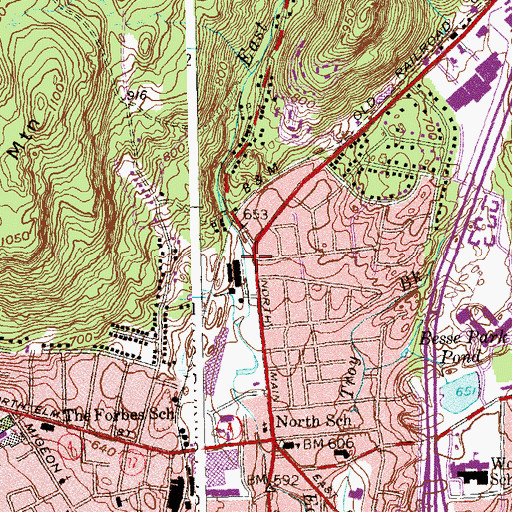 Topographic Map of Torrington Fire Department North End Station, CT