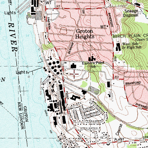 Topographic Map of Pfizer Fire Department, CT
